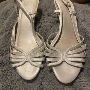 Elegant Silver Women's Sandals